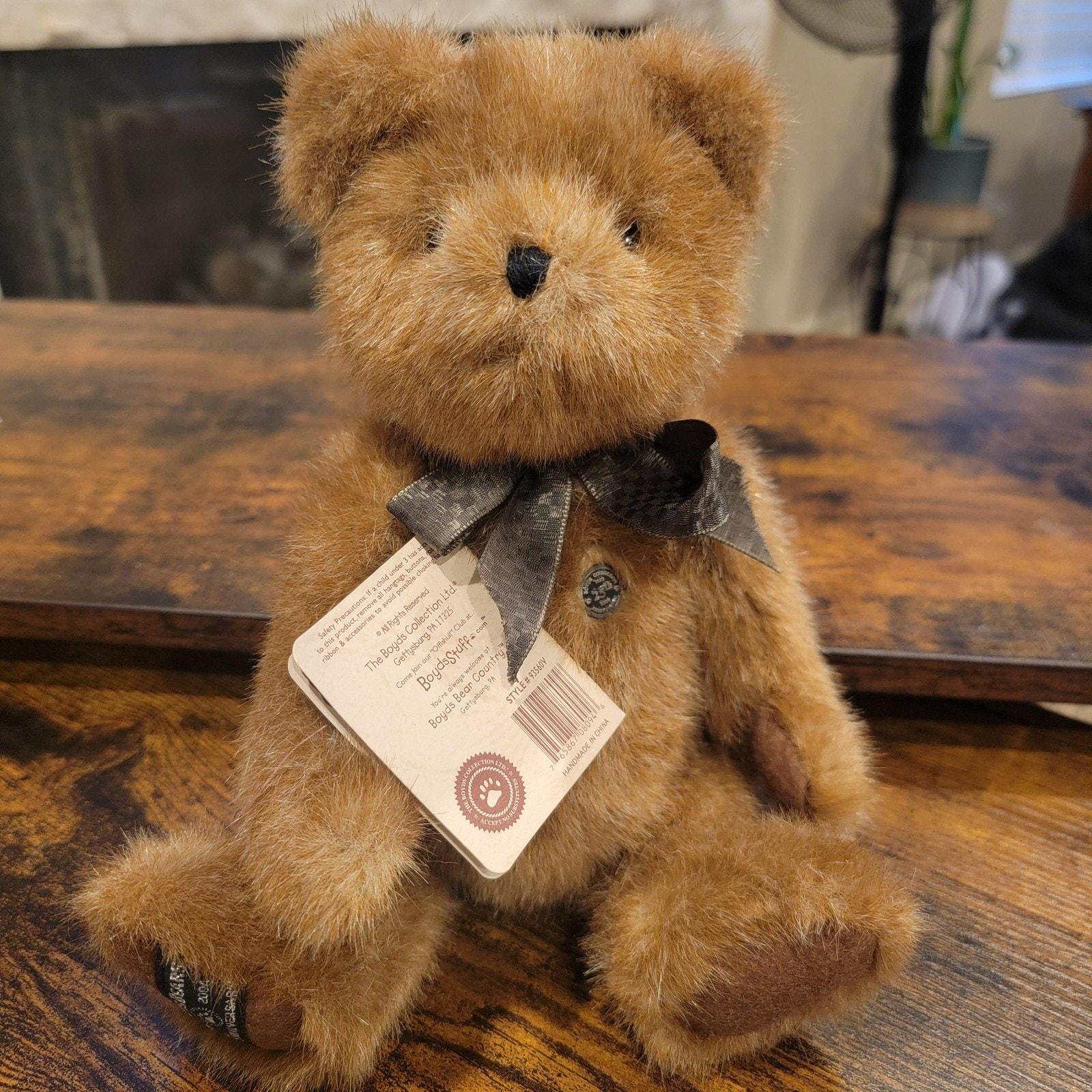 THE BOYDS BEAR テディベア　ぬいぐるみ　中古品 Vintage Boyds Bears Lil Theodore 25th Anniversary Head Bean Plush
