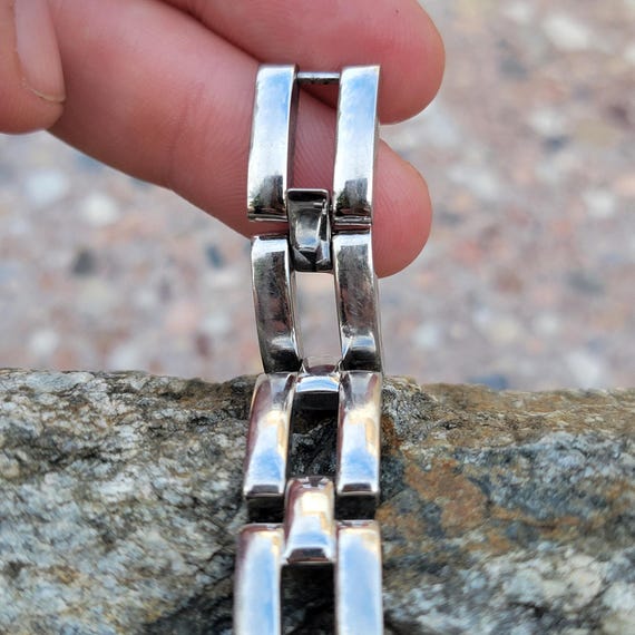 Fossil Vintage Womens Black Dial Silver Bracelet Link Watch CZ Silver-tone Boho Fossil Ladies Watch | Unique Fossil Watch  main image 2