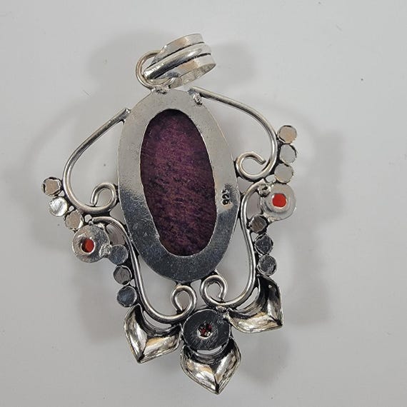 Ruby Zoisite Pendant – With Red Garnet Accents + … - image 3