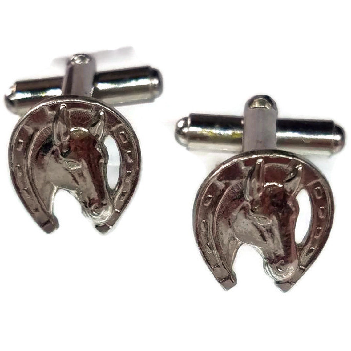 Vintage Horse Theme Cufflinks for Men Unique Silver Cufflinks Etsy