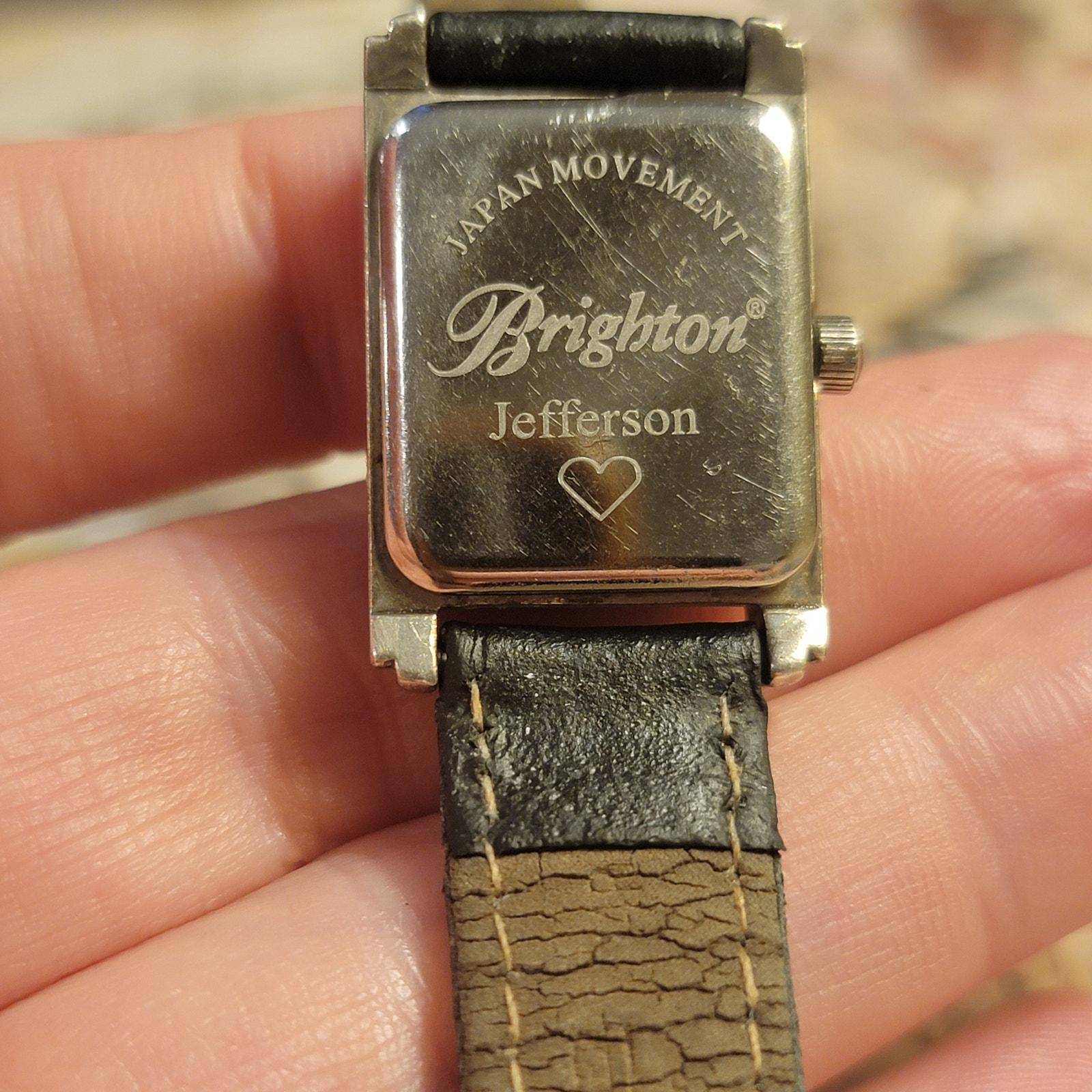 Brighton Jefferson Rectangular Watch Vintage Silver Case  display picture 3