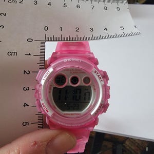 Pink SKMEI Digital Watch Girls Alarm Chronograph Quartz 5ATM Water Resistant image 4