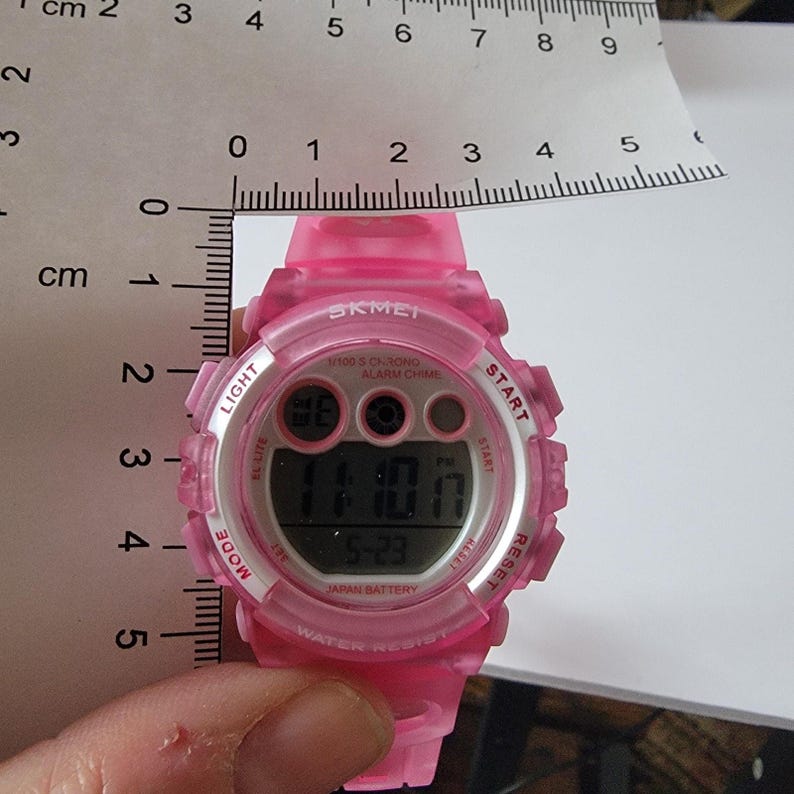 Pink SKMEI Digital Watch Girls Alarm Chronograph Quartz 5ATM Water Resistant image 4