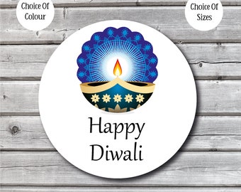 Happy Diwali Stickers, Festival Of Light Stickers, Choice Of Image Colour, Hindu Festival Of Lights, Choice Of Sticker Size