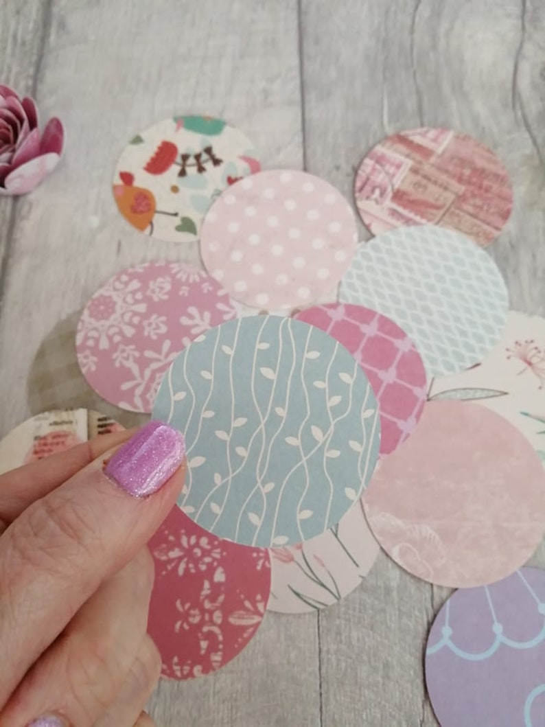20 Circle Die Cuts for Card Making Scrapbook Circles Etsy UK