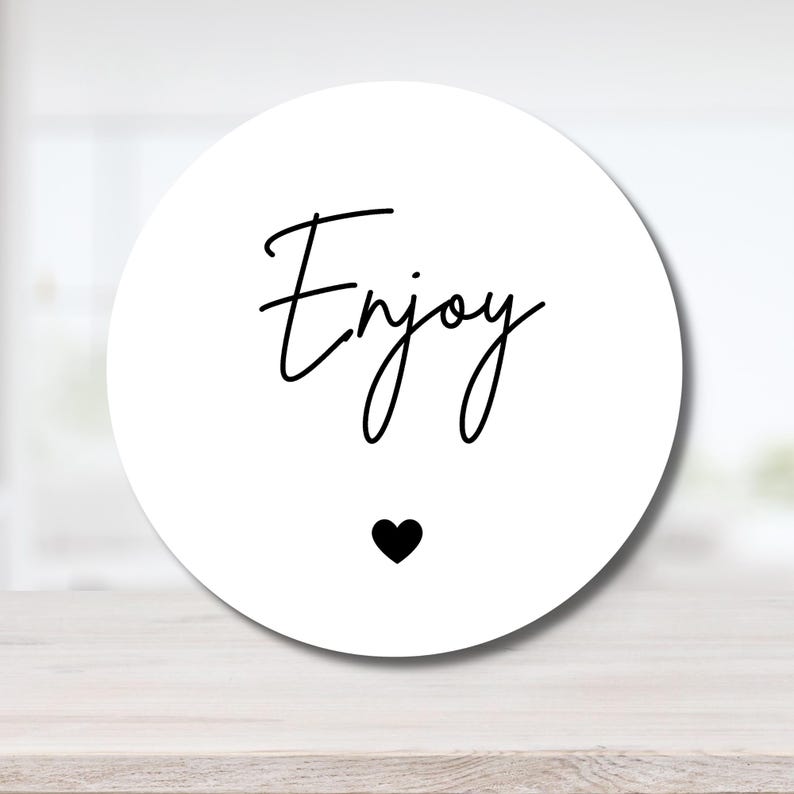 Enjoy Sticker Example Enjoy Stickers: Wedding Favour Seals, Thank You Labels - Etsy