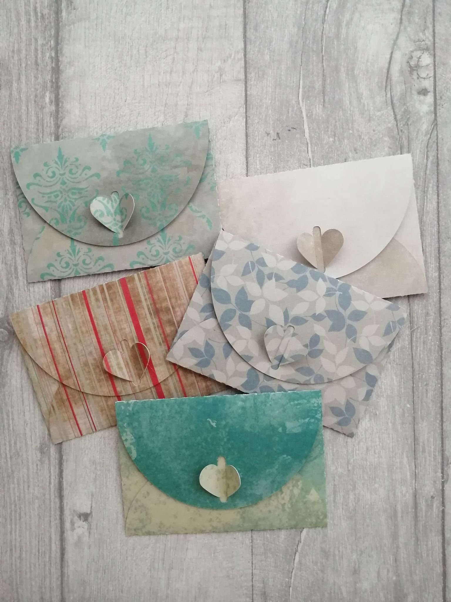 5 Mini Gift Card Envelopes Handmade Mini Money Envelopes Etsy