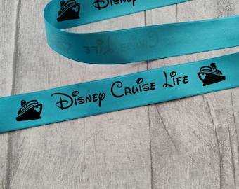 1 Metre Of Cruise Life Ribbon, 25 mm Wide, Gift Ribbon Disney Cruise Holiday Ribbon Birthday Ribbon Disney Inspired Cruise Reveal Ribbon