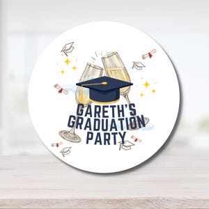 Pegatinas personalizadas para fiesta de graduación: etiquetas de regalo personalizadas