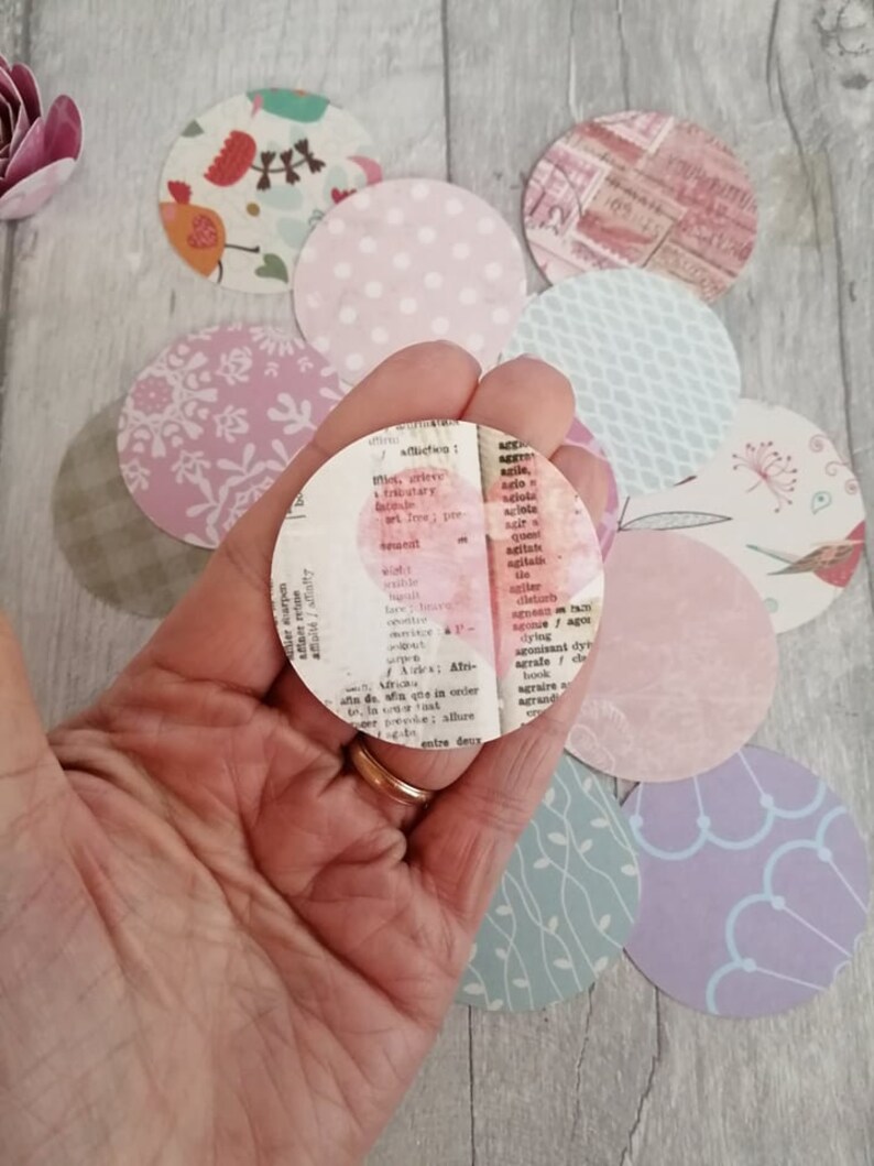 20 Circle Die Cuts for Card Making Scrapbook Circles Etsy UK