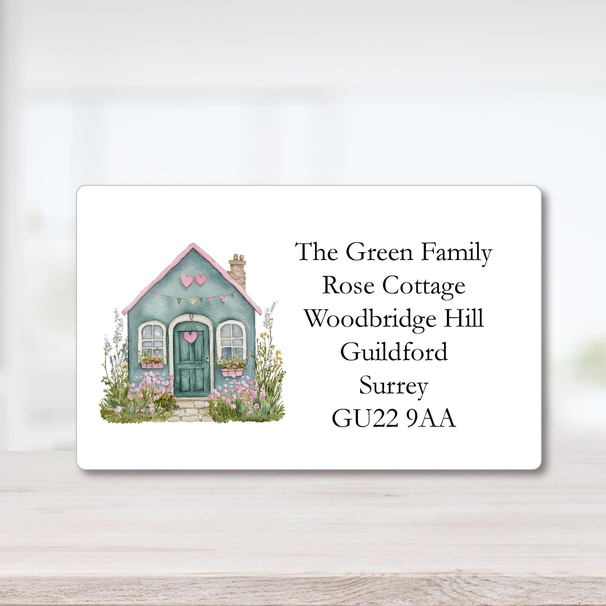 Personalised Cottage Return Address Stickers: New Home, We Moved (24 Sheet,  63.5x33.9mm) - Etsy Israel, image size:2000x2000