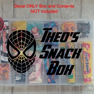 Custom Lunch Box Label, Super Hero Decal, Personalised Travel Box Sticker, Sticker ONLY, Personalised, Box And Contents NOT Included