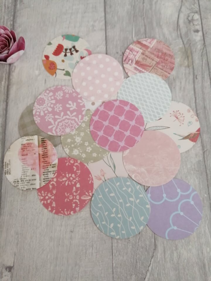 20 Circle Die Cuts for Card Making Scrapbook Circles Etsy UK