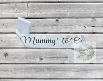 Mummy To Be Sash, Baby Shower, Gift For Mum To Be, Satin Ribbon Sash