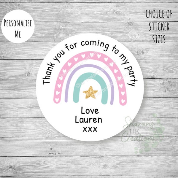 Personalised Childrens Party Bag Stickers | Party Bag Labels | Birthday Stickers | Baby Shower Stickers | Favour Stickers | Choice Of Sizes