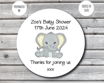 Personalised Baby Gender Reveal Baby Shower Stickers | Party Bag Favour | Gift Bag Stickers | Choice Of Sizes | Custom Labels