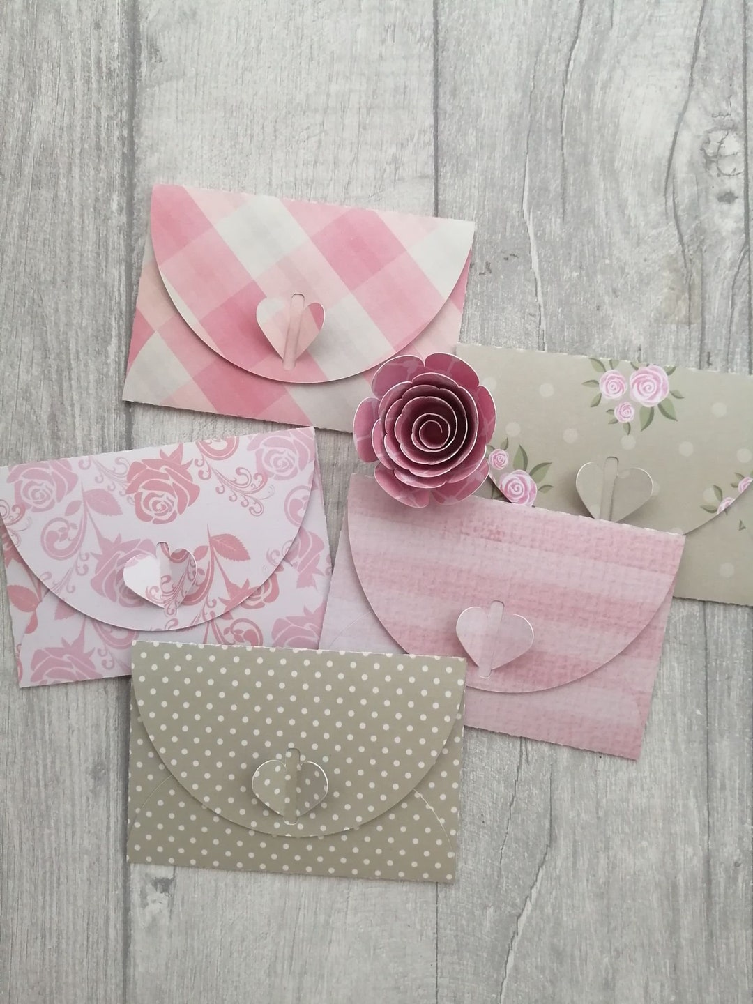 5 Mini Gift Card Envelopes Handmade Mini Money Envelopes Teacher Gift Envelopes Cash Gift