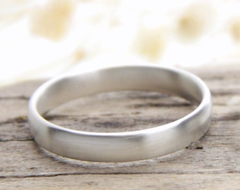 Silberring • Trauring Ehering Partnerring Silber, Verlobungsring • Damenring, Herrenring, unisex  • matt, seidenmatt