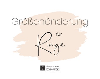 Ringrößenänderung, Ringweitenänderung für bei mir gekaufte Silberringe