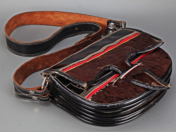 Handmade Argentinian gaucho leather shoulder bag,… - image 2