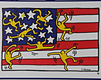 Keith Haring Poster Art Print in Frame American Music Festival - New York City Ballet 1988