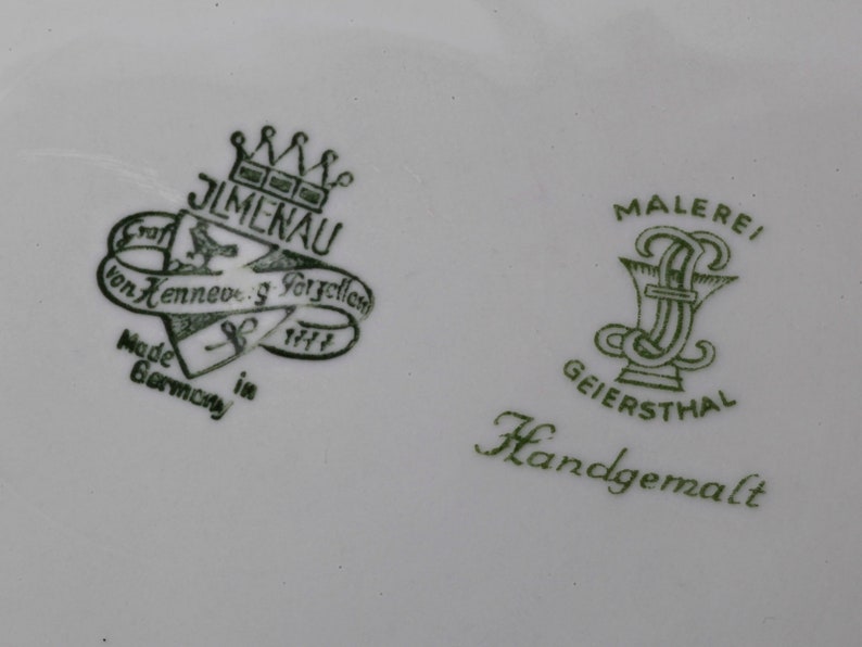 Ilmenau Count of Henneberg Porcelain Bendor Hand Painting Geiersthal 1940s