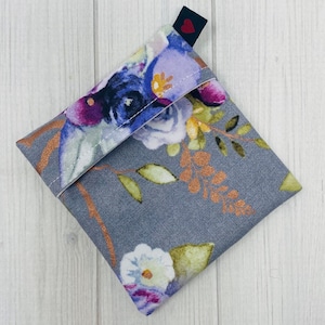 Mini sac étanche de 3 pouces, sac pour serviette en tissu, sac protège-slip, emballage pour serviettes hygiéniques, porte-serviettes, petit sac, PUL imperméable, sac à imprimé floral