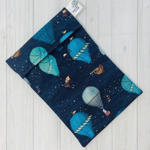 Petit sac étanche de 9 pouces sur 6 pouces, sac pour montgolfière, sac imperméable réutilisable, pochette pour livre, pochette pour livre, petit sac étanche, tampon de rangement en tissu