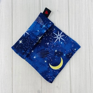Mini sac étanche de 3 pouces, sac pour serviette en tissu, sac de protège-slip, emballage pour serviettes hygiéniques, porte-serviettes, petit sac, PUL imperméable, sac étoiles et lune