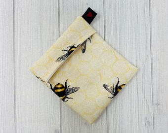 Mini Wet Bag, Cloth Pad Bag, Panty Liner Bag, Sanitary Pad Wrapper, Pad Holder, Small Bag, Waterproof PUL, Bee Bag, 3 inch bag