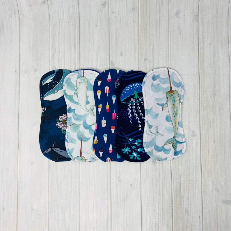 Incontinence Washable Panty Liner Cloth Wingless Panty Liners Surprise 5 Pack Cloth Pantyliners Cloth Pad Liners Set Reusable Liners