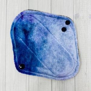 7 inch Regular Reusable Cloth Pad, Wrap Style, Washable Sanitary Pad Period Pad, Small Menstrual Pad, Hand Dyed Bamboo Velour Topped