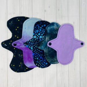 RABAIS, Jeu de serviettes en tissu réutilisables, Pack de démarrage, Serviettes hygiéniques lavables, Pack de serviettes régulières, Hygiène féminine, Offre groupée
