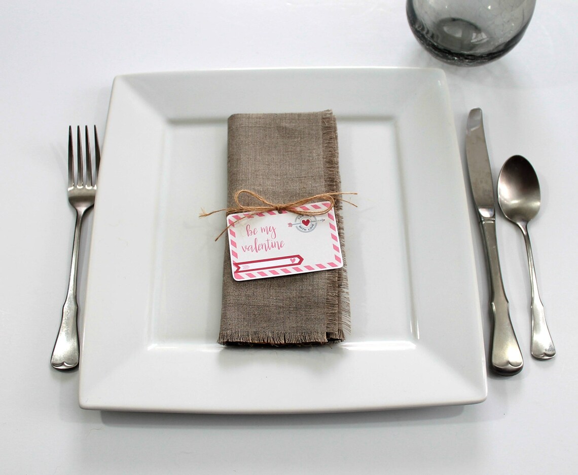 Valentine Place Cards Custom Place Cards Valentine Napkin Etsy
