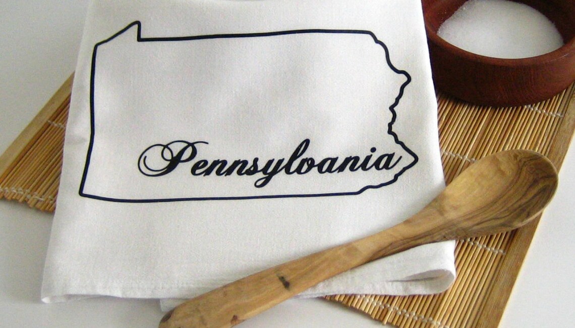 State Towel Pennsylvania Towel Kitchen Towel Tea Towel Etsy
