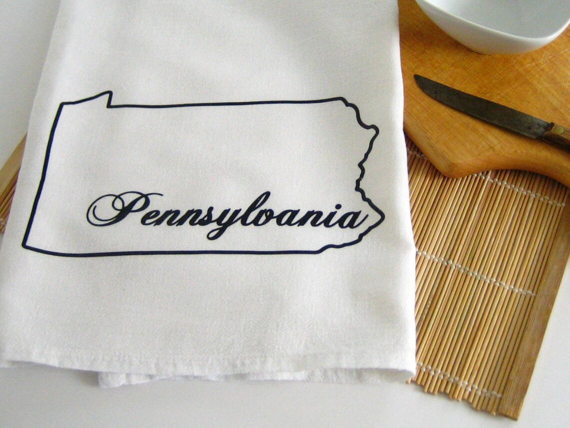 State Towel Pennsylvania Towel Kitchen Towel Tea Towel Etsy