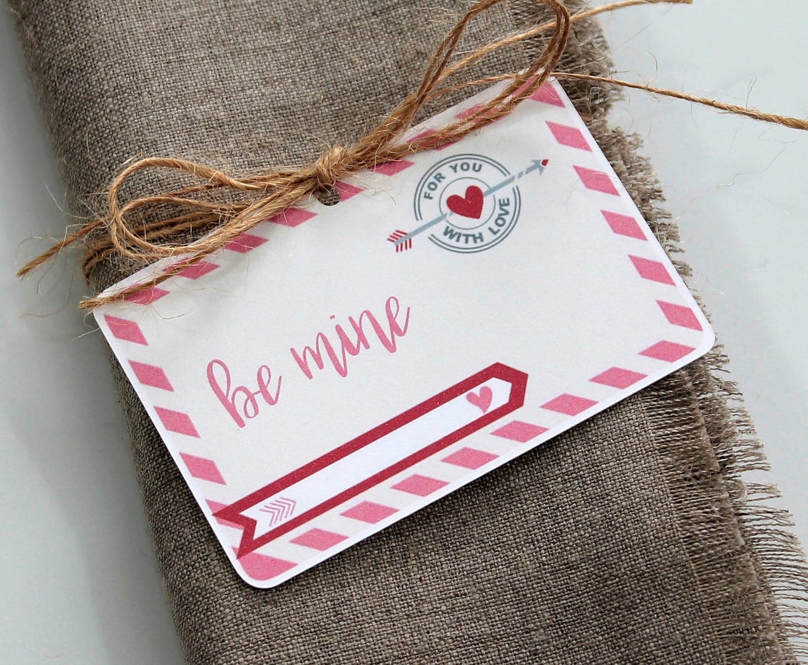 Valentine Place Cards Custom Place Cards Valentine Napkin Etsy