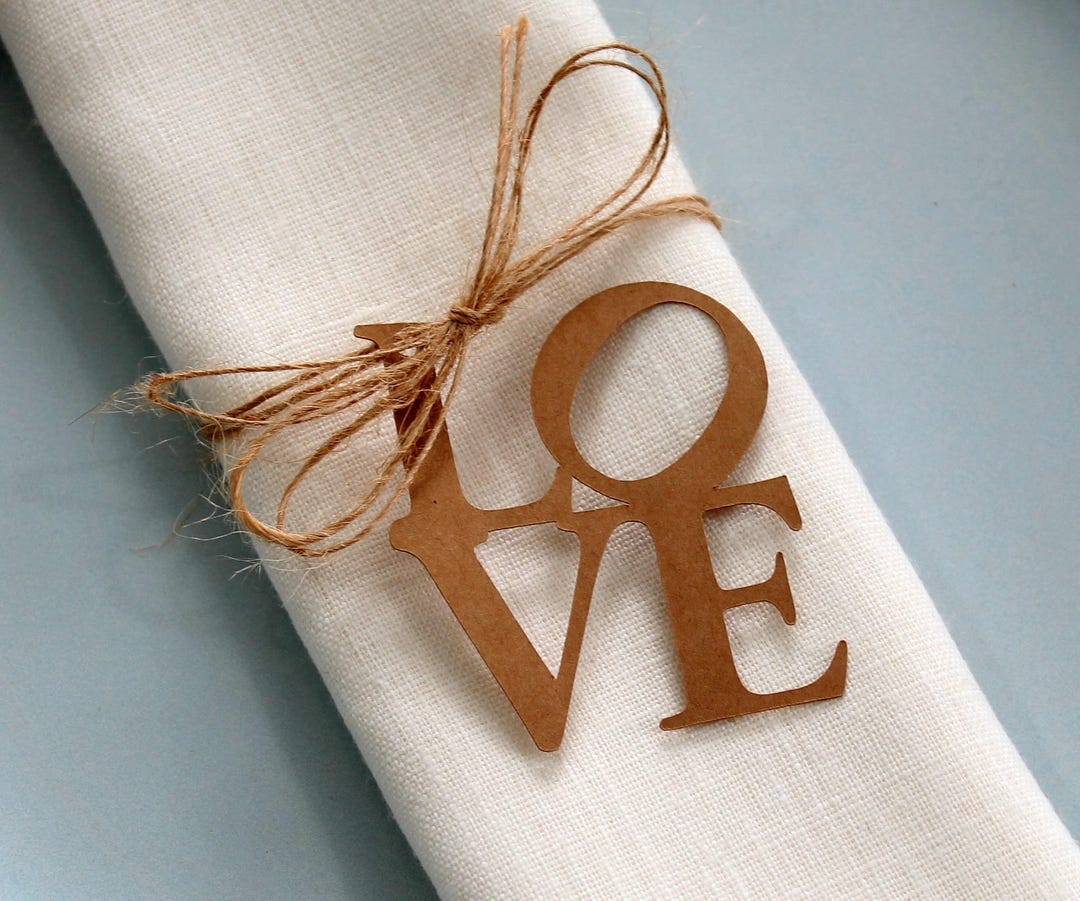 Valentine Napkin Tags Napkin Rings Valentine Table Decor Etsy