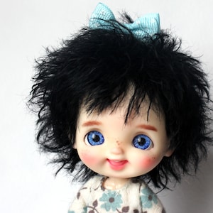 Vorbestellen! OB11 Perücke &quot;Rich Black&quot; / 1:8 BJD Mohair Perücke / OB11 Perücke für BJD OB11 / 1:8 BJD Mohair Perücke / kurze lockige Mohairperücke für OB11