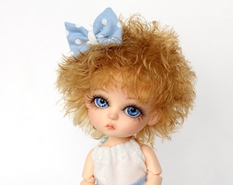 Lati Yellow Wig "Wild honey" / Wig 5.5 Inch / 1:8 BJD Mohair Wig / PukiFee Wig / Aquarius Wig / BJD Mohair Wig