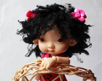 Peruka Irrealdoll "Afro intensywne loki" / peruka ze sztucznego futra specjalnie dla Irrealdoll / peruka BJD / peruka Irrealdoll / peruka LittleFee / peruka 6,5 cala