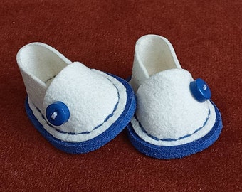 OOAK Irrealdoll Suede Shoes Loafer "White & Blue"