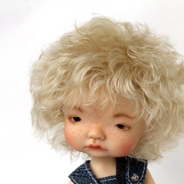 NEW! Wig "Wheat Blonde" for Irrealdoll specially / BJD Wig / Irrealdoll mohair Wig / LittleFee Wig / 6.3 inch Wig