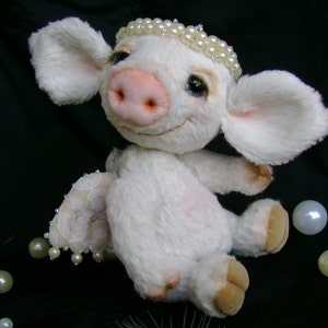 PDF teddy bear pattern - PDF Pattern - Piggy Serafima - PDF teddy Piggy pattern - piglet pattern - making a cute piglet in teddy technique