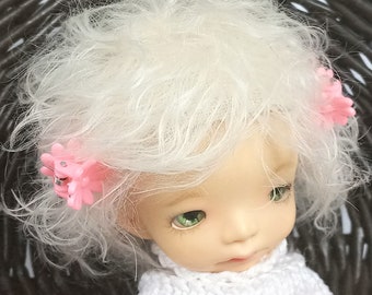 Peruka moherowa "White Cloud" specjalnie dla Irrealdoll / Peruka BJD / Peruka Irrealdoll / Peruka LittleFee / Peruka 6,3 cala