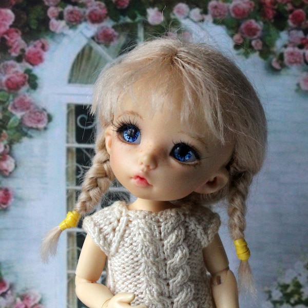 PREORDER! Pukifee Wig "Fawn beige" / Lati Yellow Wig / 1:8 BJD Mohair Wig / PukiFee braids mohair wig / Aquarius Wig / BJD Wig