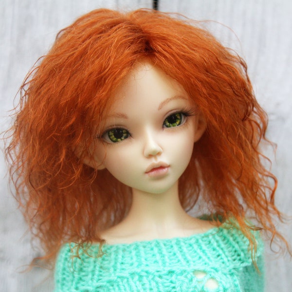 PREORDER! Minifee Wig "Titian's ginger curls" / Mohair Wig for Minifee specially / Wig 7 inches / Minifee Mohair wig / Minifee ginger wig