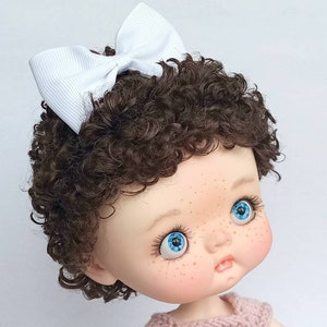 New! Qbaby curly wig &quot;Warm Chocolate&quot; / synthetic curls wig 10 in / Qbaby wig / 10 inches wig