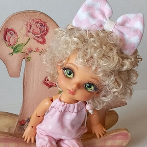 Curly Lati Yellow Pukifee Wig "Sand blond" / faux fur Wig / Wig 5.5 Inch / 1:8 BJD Mohair Wig / PukiFee Wig / Aquarius Wig / BJD Mohair Wig