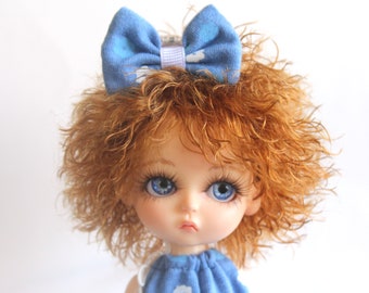 PRÉCOMMANDE! Perruque jaune Lati « Chestnut » / Perruque 5,5 pouces / Perruque mohair 1: 8 BJD / Perruque PukiFee / Perruque Aquarius